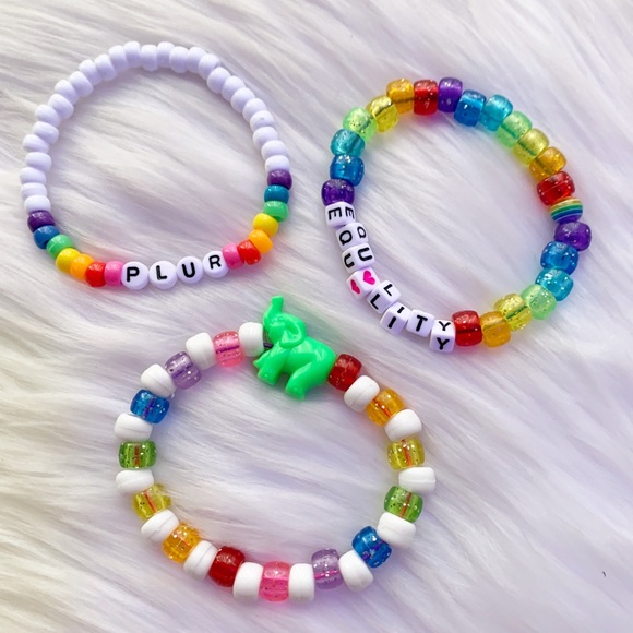 Hand Crafted Jewelry - 🏳️‍🌈 PRIDE KANDI  👽 Lucky Baby Elephant